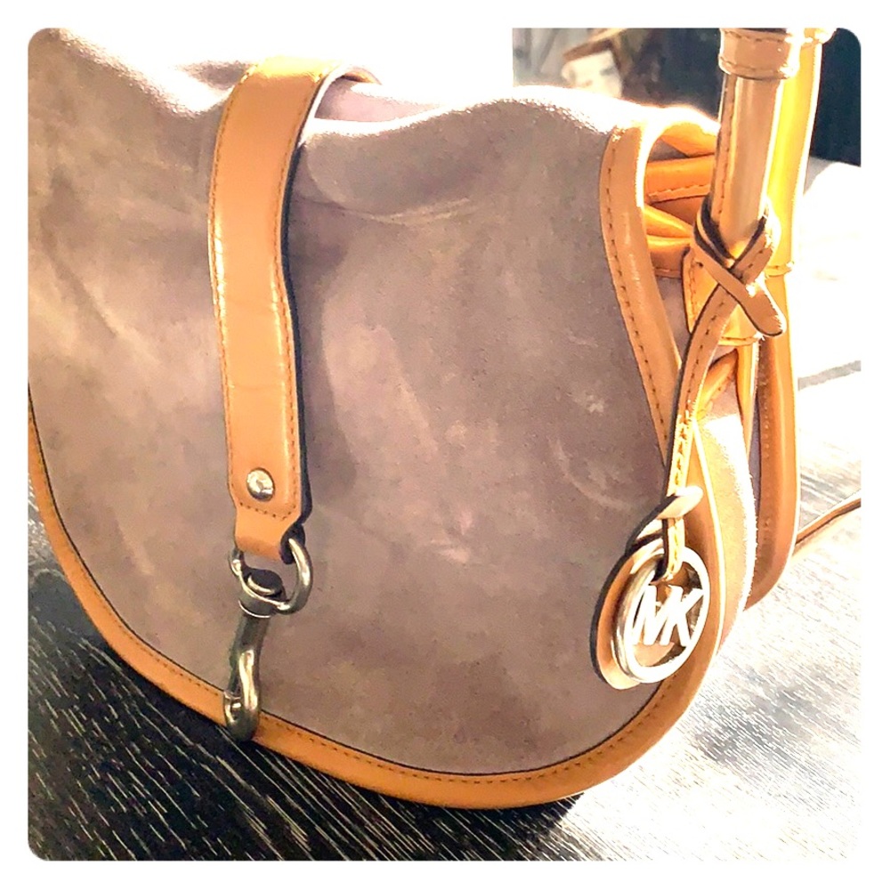 Michael Kors lavander suede messenger bag